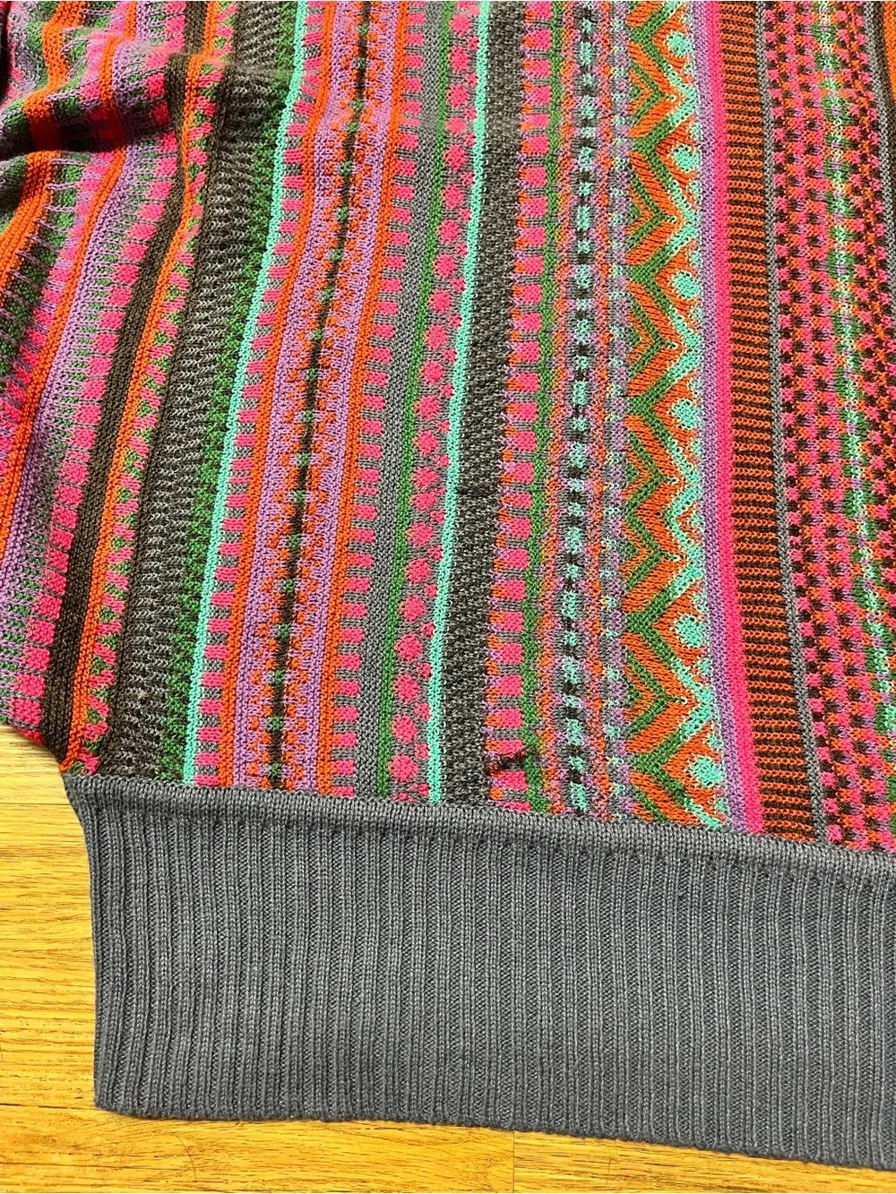 NOVICA Peruvian Knit Poncho Sweater Alpaca Blend Multicolor Striped Boho Fiesta